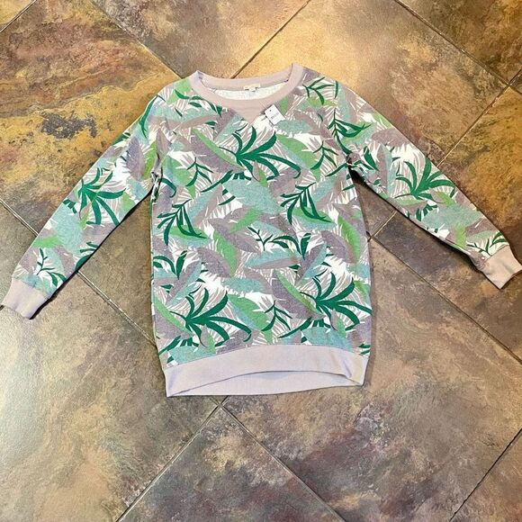 NWT Gap Sweatshirt Tunic Leaf Camouflage Top Small - Picture 3 of 12